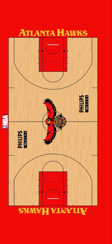 Nba Basketball Court, Nba Court, Nba Arenas, Sports Ideas, Basketball Courts, Basketball Is Life, Sports Team Logos, Atlanta Hawks, Nba Basketball