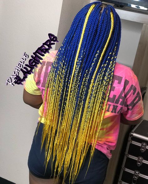 Colors Braids, Magic Hair Clip, Colorful Braids, Color Braids, Braids Color, Hair Clip Black, Yellow Hair Color, Colored Box Braids, Braids Twist