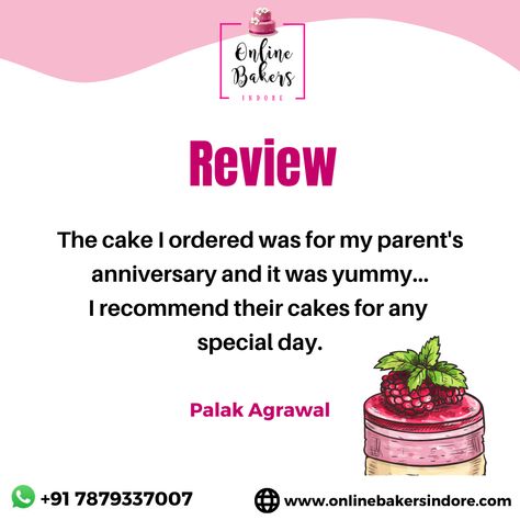 Another 5⭐ Review. Thank you! #happycustomer #review #onlinebakersindore Parents Anniversary, Cake Online, Customer Review, Indore, Special Day, Birthday Cake, Thank You, Cake, Birthday