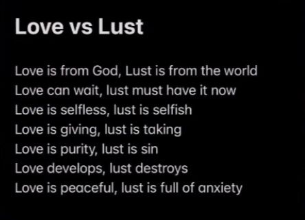 Lust Vs Love Quotes, Prayer Against Lust, Love Vs Lust, Biblical Marriage, Jesus Is The Way, Woman Of God, Jesus Love, Love And Lust, Jesus Is Lord