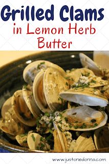 Lemon Herb Butter, Grilled Clams, Seafood Ideas, Hibachi Recipes, Fish Meals, Soup Recipes Vegetarian, Healthy Recipes Crockpot, Charcoal Grilling, Fried Clams