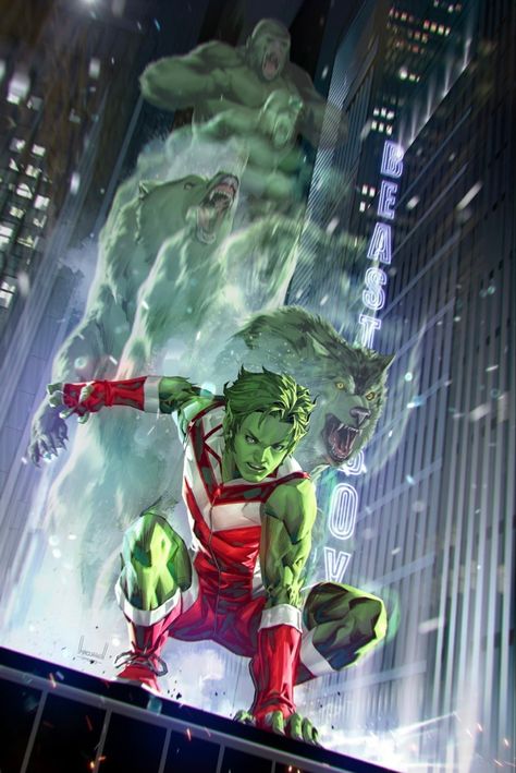 Titans United, Dc Oc, Univers Dc, Random Images, Arte Dc Comics, Dc Comics Superheroes, Dc Comics Artwork, Beast Boy, Dc Comics Characters