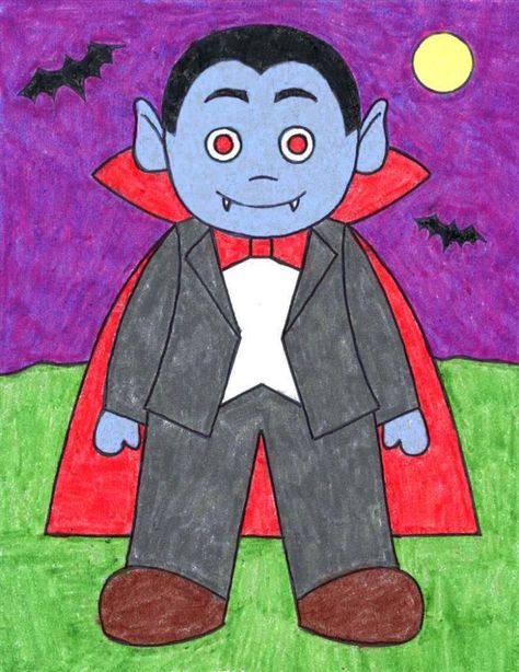 How to Draw a Vampire · Art Projects for Kids Peace Sign Art Hippie, Vampire Eyes, Quotes Creativity, Vampire Drawings, Vampire Pictures, Art Projects For Kids, Eyes Drawing, Halloween Artwork, Vampire Art