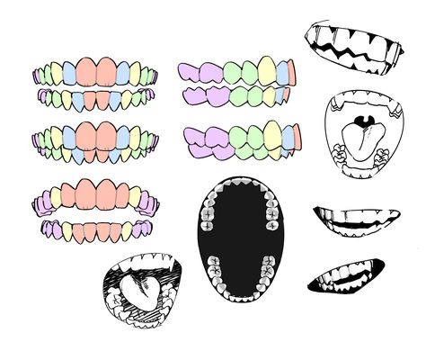 Lighting And Shading, Chibi Body, Drawing Face Expressions, Drawing Ideas List, Mouth Drawing, Drawing Body Poses, Sketches Tutorial, Concept Art Drawing, Creepy Art