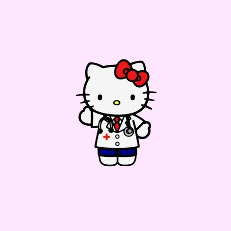 Hello Kitty Scientist, Hello Kitty Science, Nurse Hello Kitty, Hello Kitty Doctor, Nurse Practitioner Aesthetic, Hello Kitty Nurse, Nurse Icon, Pink Clouds Wallpaper, Hello Kitty Wallpaper Hd