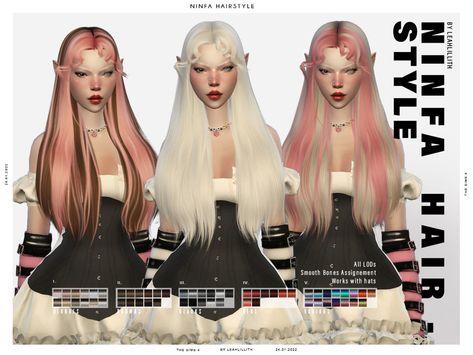 Sims 4 Cc Cardi B Hair, Sims 4 Cute Cc Hair, Wednesday Hair, Leah Lillith, Sims Finds, E Girl Hair, Ts4 Mods, Sims 4 Black Hair, Mod Hair