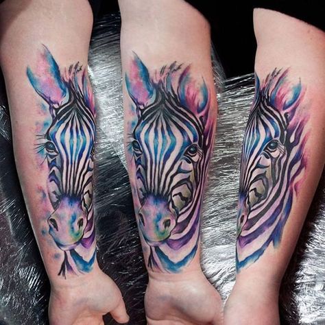 Watercolor Paw Print Tattoo, Animal Mandala Tattoo, Watercolor Paw Print, Zebra Tattoo, African Sleeve Tattoo, Zebra Tattoos, Health Tattoo, Zebra Art, Explore Tattoo