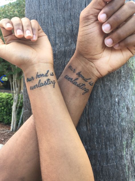 Siblings tattoo! Black Brother And Sister Tattoo Ideas, Family Tattoo Ideas Sibling, Brother And Sister Tattoo Ideas Quotes, Sibling Quote Tattoos, Tattoo For Brother Sibling, Oldest Sibling Tattoo, Matching Sister Tattoos Black Women, Matching Tattoo For Brother And Sister, Matching Tattoos Sister And Brother