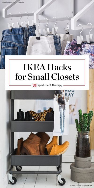 Tiny Closet Organization, Small Closet Hacks, Apartment Closet Organization, Small Closet Storage, Ikea Closet Organizer, Space Saving Apartment, Small Closet Organization Bedroom, Bedroom Ikea, Ikea Apartments