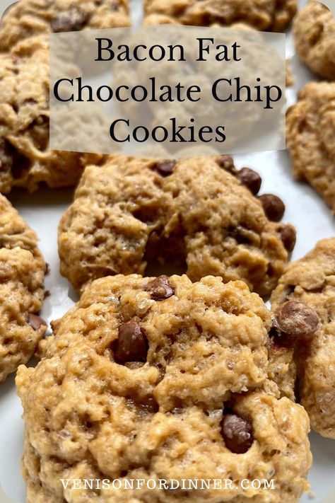 Bacon Fat Chocolate Chip Cookies Bacon Fat Chocolate Chip Cookies, Bacon Fat Cookies, Bacon Grease Chocolate Chip Cookies, Fat Chocolate Chip Cookies, Bacon Chocolate Chip Cookies, Cookies Without Brown Sugar, Make Cookies, Cinnamon Cookies, Best Bacon