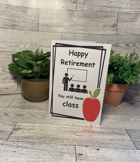 Teacher retirement card,Retirement card for educator,Retirement card for teacher,Retirement card for school teacher,Educator farewell card Farewell Card, Card For Teacher, Farewell Cards, Teacher Retirement, Retirement Cards, Teacher Cards, School Teacher, Paper Greeting Cards, Greeting Cards