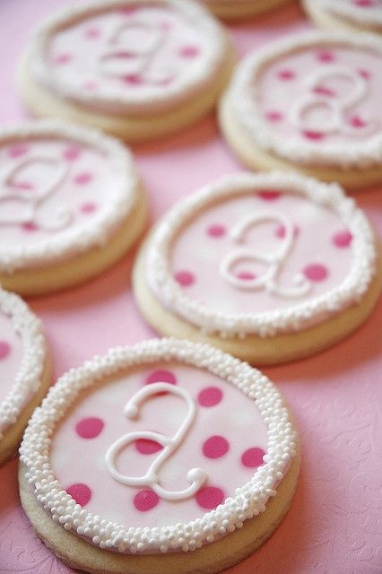 Dot Cookies, Christening Cookies, Monogram Cookies, Cookies Ideas, Pretty Cookies, Baby Cookies, Fancy Cookies, Creative Cookies, Beautiful Cookies