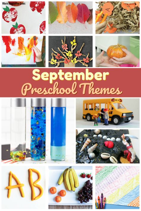 Preschool Lesson Plans Themes, September Preschool Themes, Preschool Monthly Themes, September Lessons, Seasons Preschool, September Preschool, September Activities, September Themes, Fall Lessons