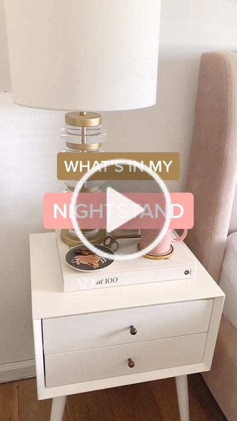 What To Keep In Your Nightstand, Nightstand Must Haves, Home Must Haves, Tiktok Hacks, Teresa Caruso, Amazon Favs, Small Room Design Bedroom, Organizational Ideas, Best Amazon Buys