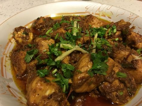 Chicken kharai Chicken Kharai, Home Pic, Silk Road, Home Pictures, Indian Food Recipes, At Home, Chanel, Chicken, Road