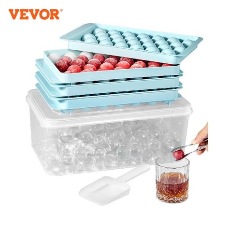 Whiskey Tea, Mini Ice Cube Tray, Types Of Ice, Round Ice Cubes, Ice Bin, Sphere Ice, Ice Ball Maker, Freezer Organization, Round Ice