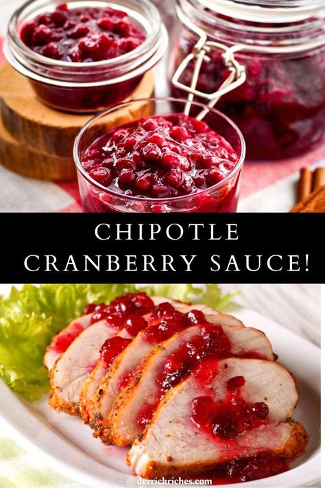 Cranberry Relish Recipes Thanksgiving, Sauce For Pork Roast, Ham Sauce, Cranberry Sauce Thanksgiving, Best Cranberry Sauce, Cranberry Jelly, Jellied Cranberry Sauce, Homemade Chipotle, Healthy Party Food