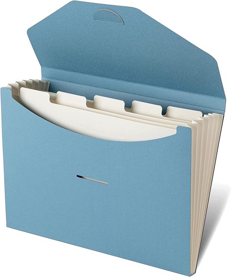 Amazon.com : Blue Lake ECOLIFE 6-Pockets Recyclable Paper Expanding File Document Folder: Earth-Friendly Plastic Free, Accordian File Organizer - A4 Letter Size, 200 Sheet for School, Office, Home Carolina : Office Products Back To School Things, School Supply Storage, Folder Tabs, Portfolio Moodboard, Accordion Folder, School Kit, Folder Organization, File Organizer, Document Folder