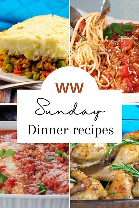 Delicious and healthy WW Sunday dinner recipes (with ww points) that will satisfy the whole family, without compromising on taste. Weight Watcher Recipes With Points 2023, W W Recipes, Family Weight Watchers Recipes, Weight Watchers Points Recipes, Ww Family Dinners, Low Calorie Sunday Dinner Ideas, Ww Comfort Food Recipes, Ww Dinners For Family, Low Carb Ww Recipes