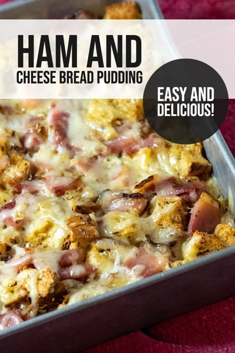 Ham And Bisquick Recipes, Using Up Leftover Ham, Ham And Cheese Bread Pudding, Leftover Brioche Recipes, Leftover Bread Breakfast Casserole, Recipes For Leftover Bread, Leftover Bread Recipes Dinners, Ways To Use Ham, Leftover Baguette Recipes