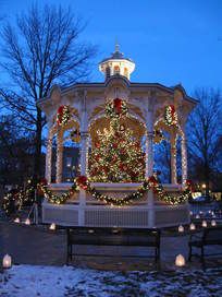 Main Street Medina December Decor, Gazebo Decorations, Medina Ohio, Hanging Christmas Lights, Christmas Dreaming, The Last 10 Years, Christmas Beauty, Historic District, Christmas Wonderland