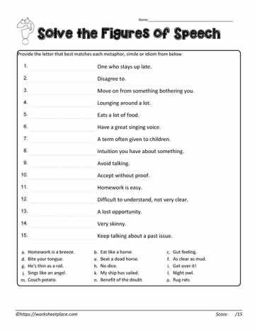 Figure Of Speech Worksheet, Figurative Speech, Speech Worksheets, Easy Grammar, Figurative Language Worksheet, Figures Of Speech, Punctuation Worksheets, Speech Games, Kfc Chicken