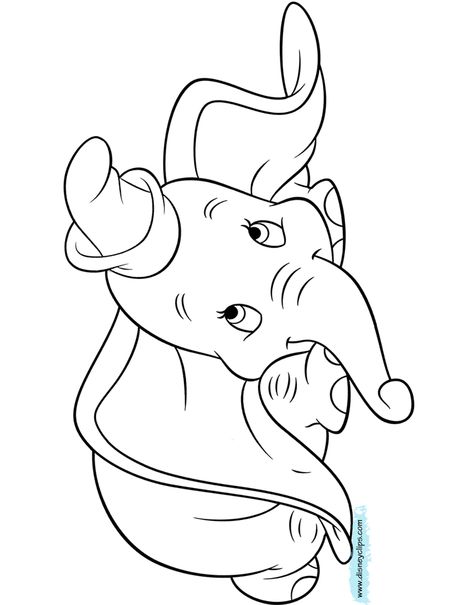 Disney Dumbo Tattoo, Dumbo Coloring Pages, Dumbo Tattoo, Cinderella Coloring Pages, Giraffe Coloring Pages, Princess Coloring Pages, Disney Colors, Princess Coloring, Crash Bandicoot