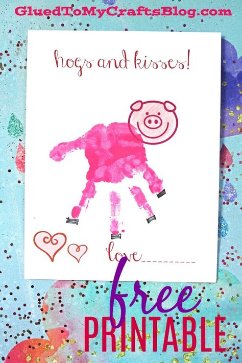 Valentines Poems, Grandparents Day Crafts, Pig Crafts, Penguin Craft, Teacher Valentine Gifts, Valentine's Day Crafts For Kids, Preschool Valentines, Valentine's Day Printables, Valentine Crafts For Kids