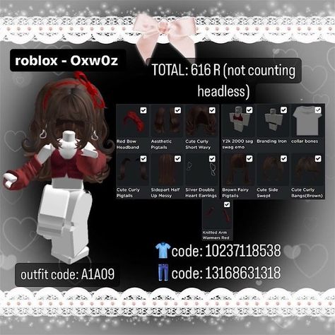 Brown Hair Id, Avatar Theme, Cute Tshirt Designs, Emo Fits, Skin Roblox, Emo Roblox Avatar, Y2k Outfit Ideas, Avatar Creator, Black Hair Roblox