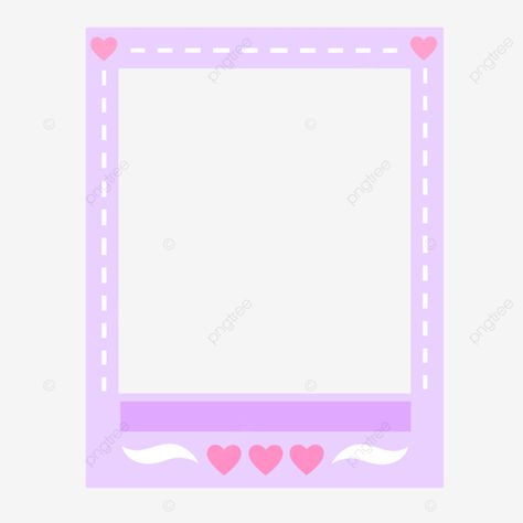 Purple Polaroid, Phone Asthetic, Polaroid Frame Png, Simple Photo Frame, Frames Png, Template Birthday, Polaroid Photo, Polaroid Frame, Purple Birthday