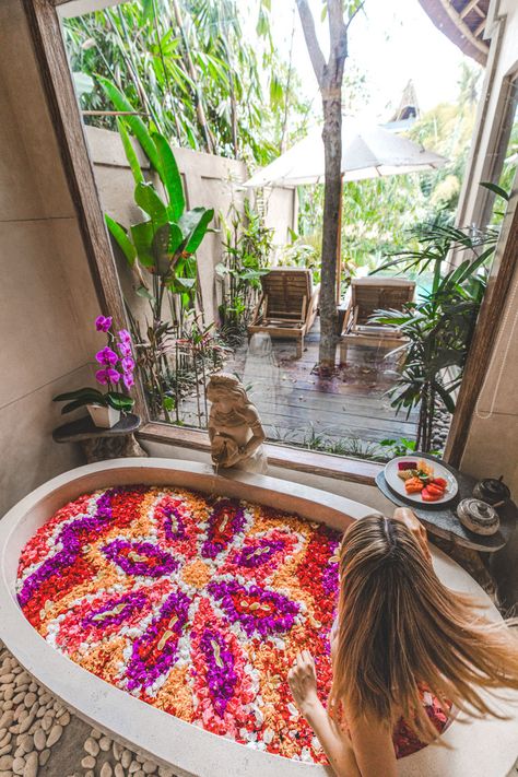 Air Freshener Car, Lake Atitlan, Jacuzzi Outdoor, Flower Bath, Car Accessory, Bali Travel, Bath Tub, Outdoor Shower, Ubud