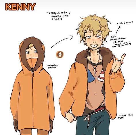 South Park Fanart Drawing, Southpark Fanart Kenny, Teen Kenny Mccormick, South Park Kenny Fanart, Kenny Drawing, Style Fanart South Park, Kenny South Park Fanart, Kenny Mccormick Fanart, South Park Fan Art