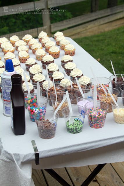 Cupcake Bar, Drink Bar, Bar Party, Party Bars, Sweet 16 Parties, 16th Birthday Party, Cupcake Party, Summer Bucket, Bars Recipes