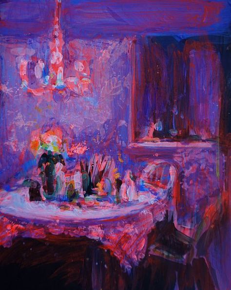 Dining Table Illustration Art, Dining Table Illustration, Dining Table Painting, Table Art Painting, Dining Table Drawing, Painting Dining Table, Ekaterina Popova, Dining Table Art, Table Illustration