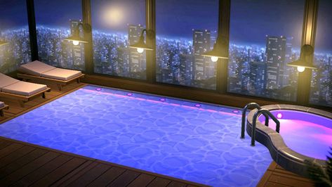 Acnh Public Pool, Pool Acnh Code, Acnh Pool Design Code, Acnh Rooftop, Animal Crossing Pool Design Code, Anch Aesthetic, Animal Crossing Pool, Acnh Pool, Indoor Pool House