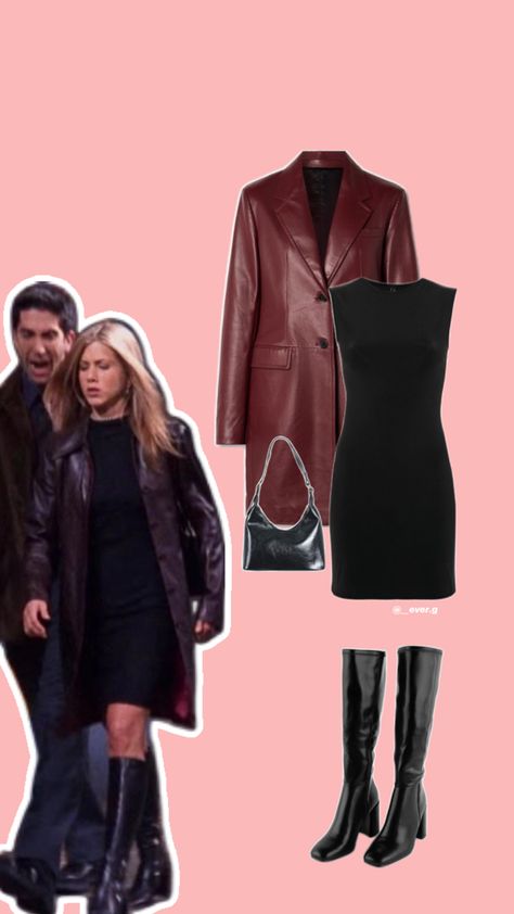 Best Rachel green outfit, fall outfit, friends outfit, friends aesthetic, friends style, friends show, fall fashion, autumn fashion, autumn style, fall style, Rachel green from friends, Rachel green aesthetic , Rachel green style, Rachel from friends outfits, best outfits from friends, Rachel green iconic outfits, best outfit with long leather coat, casual outfit, business casual outfit, day in town outfit, going out outfits, simple outfit, New York style, New York aesthetic, New York outfits, going shopping outfit, girls night out outfit, red long leather jacket/coat, long black leather boots, body con knee length black dress, small black leather bags/purse, stylish outfit, how to weather, clothing, clothes you need for fall, staple clothing pieces for fall Rachel Green Fall, Rachel Green Aesthetic Outfits, Rachel From Friends Outfits, Rachel Green Iconic Outfits, Aesthetic Rachel Green, Going Shopping Outfit, Staple Clothing Pieces, Green Outfit Fall, Coat Casual Outfit