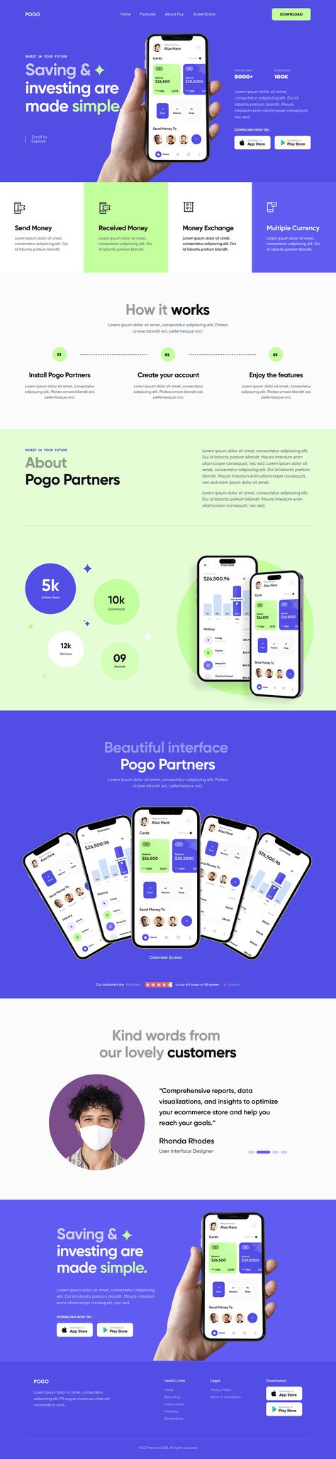 App Landing Page designed by Iman. Connect with them on Dribbble; the global community for designers and creative professionals. App Landing Page Design, Web Design Ux Ui, App Landing Page, Portfolio Web Design, App Ui Design, Landing Page Design, Page Design, Landing Page, Global Community