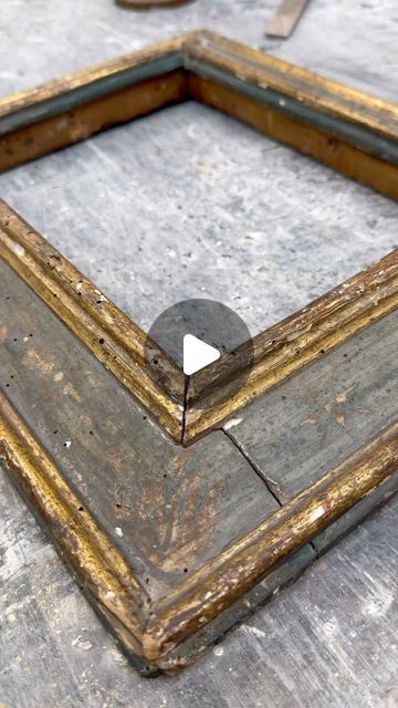 Gehring/Heijdenrijk on Instagram: "A small detail of the intricate making process of our beautiful 15th century handmade frame “Botticelli” to be seen at Tefaf Maastricht" How To Put Photos On Wood, Handmade Picture Frames, Aluminum Foil Art, Small Picture Frames, Oil Painting Frames, Handmade Frame, Old Picture Frames, Gold Leaf Art, Gold Leaf Painting