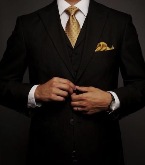 Black And Gold Mens Outfit, Black Suit White Shirt, Givenchy Suit, Wedding Suits Men Black, Father Of The Bride Outfit, Tie Outfit, Black Suit Men, Suit White, Mens Fashion Business