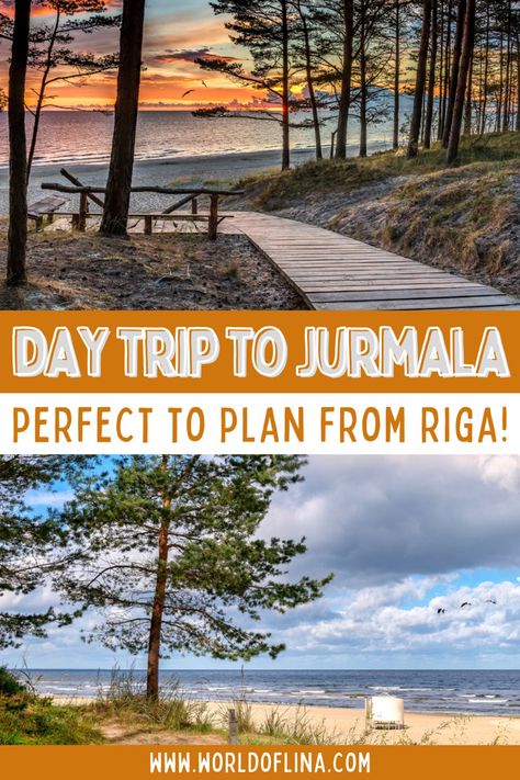 Jurmala is only a short ride from Riga and thus perfect for a day trip. Here's everything you need to know and all the best things to do! | Day Trips From Riga | Latvia Aesthetic | Latvian Culture | Latvia Places to Visit | Visit Latvia Latvia Aesthetic, Latvian Culture, Pedestrian Street, Riga Latvia, Europe Travel Guide, Forest Park, Relaxing Day, A Perfect Day, Riga