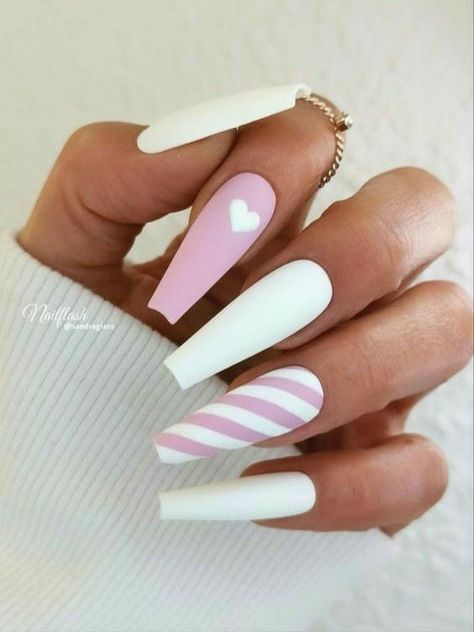 Ballerina Nails Designs, Gel Nails Diy, Ballerina Nails, Acrylic Nails Coffin Short, Pink Nail, Pink Acrylic Nails, Neon Nails, Fancy Nails, Dope Nails