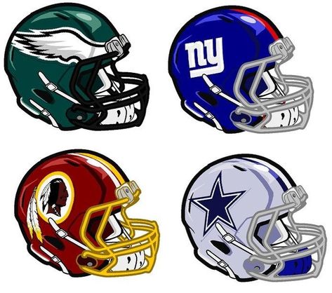 Nfl Divisions, Nfl Helmets, New York Football, Nfl Football Players, Nfc East, Nfl Football Teams, Football Art, Football League, Nfl Football