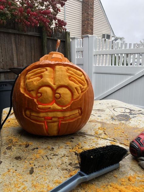 Spongebob Carved Pumpkin, Pumpkin Carving Ideas Spongebob, Gary Pumpkin, Spongebob Pumpkin Carving, Spongebob And Gary, Spongebob Pumpkin, Gary Spongebob, Spooky Stuff, Lets See