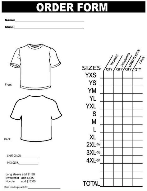 T Shirt Order Form Template, T Shirt Order Form, Shirt Order Form, T Shirt Fundraiser, Order Form Template Free, Tshirt Template, Order Form Template, Form Template, Blank T Shirts