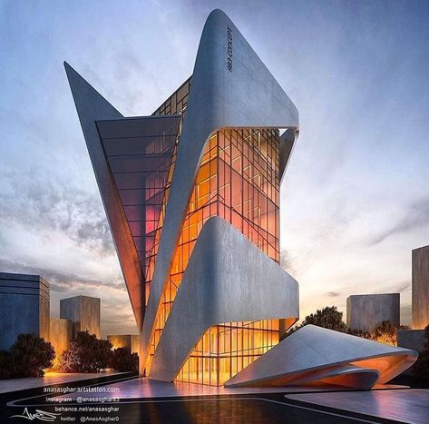 Futuristic Architecture Home, Project Portfolio, Conceptual Architecture, Skyscraper Architecture, Architecture Building Design, Architecture Concept Drawings, Architecture Design Concept, Amazing Buildings, Unique Buildings