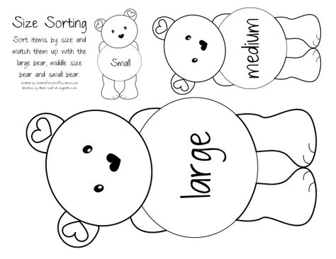 Sorting Teddy Bears small, medium, and large. Big Medium Small Preschool Activities, Preschool Picnic, Bears Preschool, Bear Template, Teddy Bear Crafts, Size Sorting, Teddy Bear Day, Bear Hunt, Picnic Day