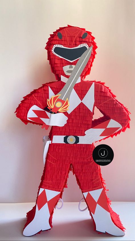 Power Rangers Pinata, Power Ranger Birthday Ideas, Power Ranger Pinata, Power Rangers Birthday Party Ideas, Power Rangers Party, Power Rangers Theme, Festa Power Rangers, Power Ranger Birthday Party, Power Ranger Party