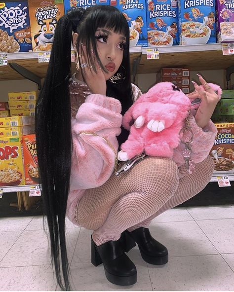 Babispit Outfit, Pink Grunge Outfits, Pink Grunge Outfit, Kawaii Baddie, Alt Outfits, Kawaii Fashion Outfits, Pose Reference Photo, Alternative Outfits, Cute Songs