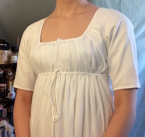 Sewing a Regency Gown Part 4: The Sleeves Regency Era Sewing Pattern, Regency Dress Pattern Free, Regency Era Dress To Impress, White Regency Dress, Regency Women, Regency Dress Pattern, Regency Clothing, Cottage Dress, American Duchess