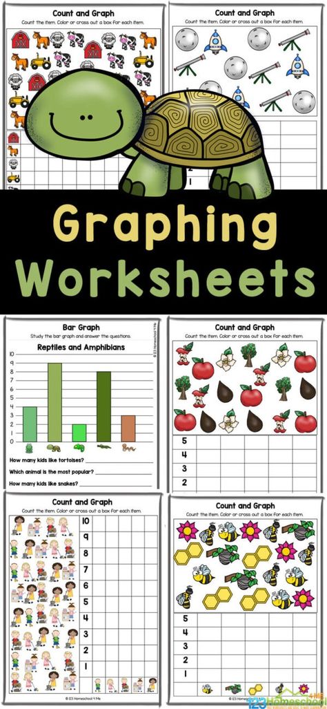 Grab these free printable graphing worksheets for a handy, no-prep math activity with Kindergarten first graders. Use these bar graph worksheets and pictograph worksheets as part of a math unit, extra practice, or math center.  Simply print the graph worksheets and you are ready to learn! Graphing For Kindergarten, Missing Number Worksheets, Pattern Block Templates, Shapes Worksheet Kindergarten, Fun Math Worksheets, Maze Worksheet, Graphing Worksheets, 4th Grade Math Worksheets, 3rd Grade Math Worksheets